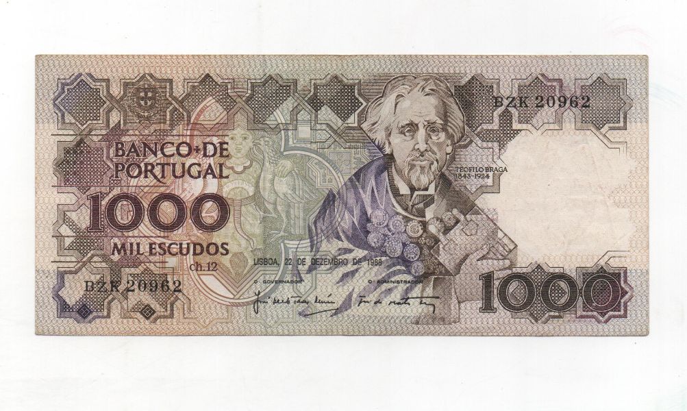 PORTUGAL DEL AÑO 1988 DE 1000 ESCUDOS